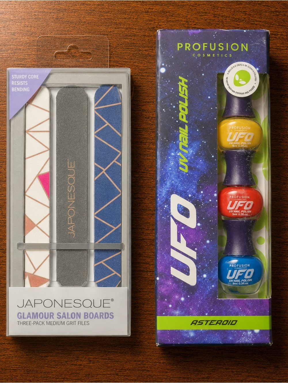 Profusion UFO Nail Polish Trio & Japonesque Salon Boards Bundle
